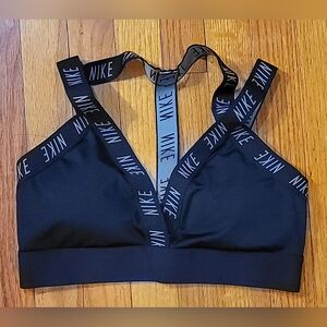 Nike Women's Black Sports Bra with Logo Straps
